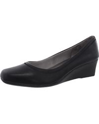 LifeStride - Groovy Faux Leather Slip On Wedge Heels - Lyst