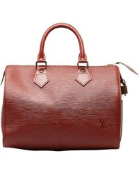 Louis Vuitton - Speedy 25 Leather Handbag (pre-owned) - Lyst