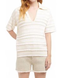 Barrie - Short Sleeve Ripple Stripe Pullover Polo - Lyst