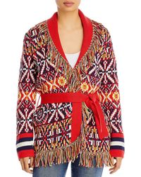 Mother - Cotton Geometric Cardigan Sweater - Lyst