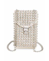 Fashnzfab - Crystal Studs Cellphone Convertible Bag - Lyst