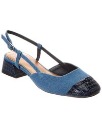 Donald J Pliner - Reval Canvas & Leather Slingback Pump - Lyst