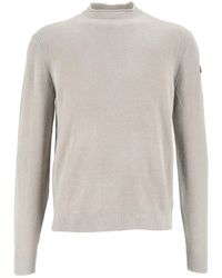 Rrd - Velvet-Like Round-Neck Knit Sweater - Lyst