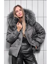 Alaska® Outerwear - Remi Genuine Fur Trim Down Fill Jacket - Lyst