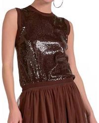 Elan - Sparkle Sleeveless Tank Top - Lyst