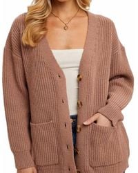 Bluivy - Button Down Ribbed Knit Sweater Cardigan - Lyst