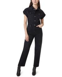 Habitual - Rolled Sleeve Denim Jumpsuit - Lyst