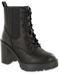 MIA - Daryl Faux Leather Lug Sole Combat & Lace-up Boots - Lyst