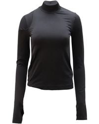 Helmut Lang - Cut-Out Stretch Turtleneck Top - Lyst