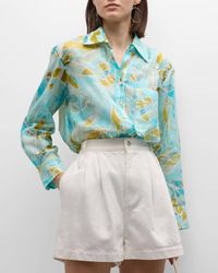 Finley - Andie Seaweed Print Shirt - Lyst