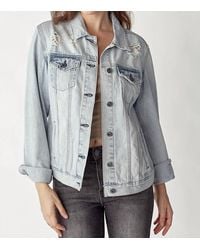 Risen - Relaxed Vintage Distressed Denim Jacket - Lyst