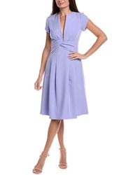 Oscar de la Renta - Twisted Front Midi Dress - Lyst