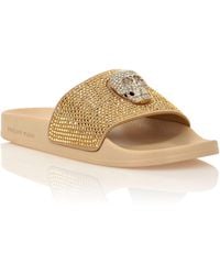 Philipp Plein - Sandals Flat Skull With Crystals - Lyst