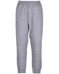 DSquared² - Heathered Relaxed-Fit Sweatpants With Embroidered Detail - Lyst