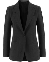 Tagliatore - Tailored Stretch Wool Jacket With Pointed Lapels And Buttoned Cuffs - Lyst