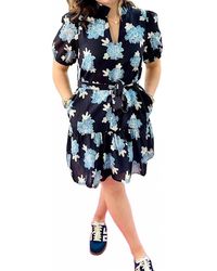 J joy - Split Neck Flounce Dress - Lyst