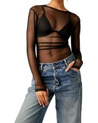Free People - Last Layer Long Sleeve Blouse - Lyst