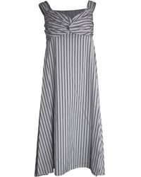 A.L.C. - A. L.C. Arsenio Off The Shoulder Striped Poplin Midi Dress - Lyst
