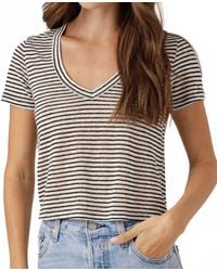 Sundays - Stripe Linen Sister Tee - Lyst