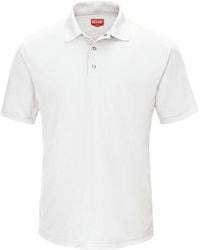 Red Kap - Short Sleeve Performance Knit Gripper-Front Polo - Lyst