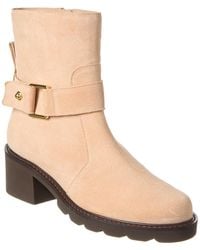 Stuart Weitzman - Boulevard Moto Zip Suede Bootie - Lyst