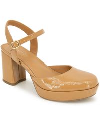 Kenneth Cole - Patent Ankle Strap Slingback Heels - Lyst