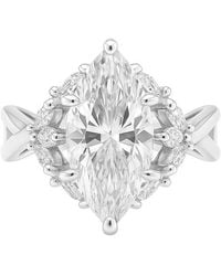 Allyanna Gifts - Sterling 2.0Ct Marquise Moissanite Cluster Ring - Lyst