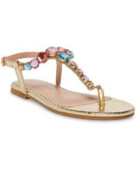 Betsey Johnson - Faux Leather Embossed Ankle Strap - Lyst