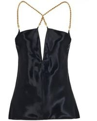 Ferragamo - Ferragamo Twisted-Strap Satin Top - Lyst