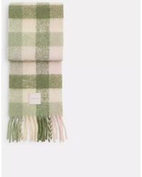COACH - Oversized Plaid Muffler With Rubber Patch - Lyst