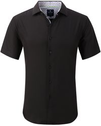 Tom Baine - Slim Fit Performance Short Sleeve Solid Button Down - Lyst