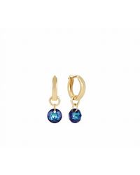 NEWTONE - Huggie Reflection Small Charm Hoop Earrings - Lyst