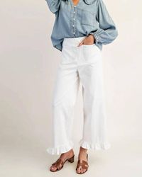 Eesome - The Willow Straight Leg Ruffled Hem Pants - Lyst