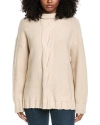 Fate - Mock Neck Cable Knit Sweater - Lyst