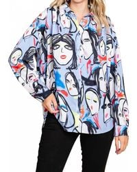 Jodifil - Face Print Button Up Top - Lyst