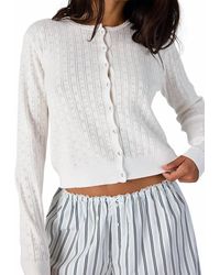 Asher - Pipa Pointelle Cardigan - Lyst