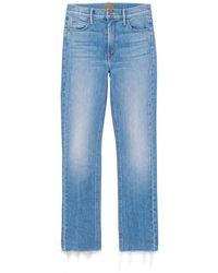Mother - Mid Rise Dazzler Ankle Fray Denim Jeans - Lyst