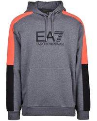 EA7 - Panel Hooded Sweatshirt - Lyst
