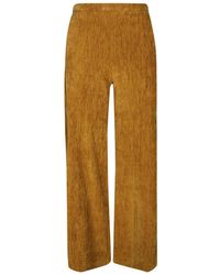Forte Forte - High-Waisted Flared Velvet Pants With Side Pockets - Lyst