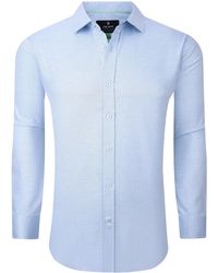 Tom Baine - Solid Linen Feel Long Sleeve Button Down - Lyst