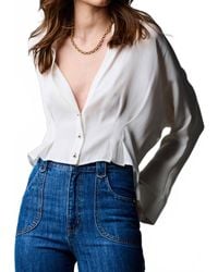 Hevron - Regine Deep V-Neck Top - Lyst