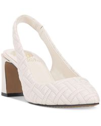 Vince Camuto - Hamden Leather Pointed Toe Slingback Heels - Lyst