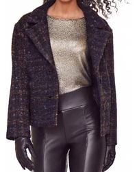 FRANK LYMAN - Nolana Plaid Collared Long Sleeve Jacket - Lyst