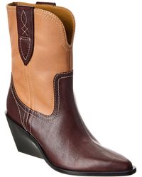 Free People - Pitchfork Point Leather Western Boot - Lyst