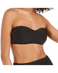 DKNY - Draped-Front Bandeau Bikini Top - Lyst