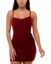 B Darlin - Juniors Front Cut Out Ruched Sides Bodycon Dress - Lyst