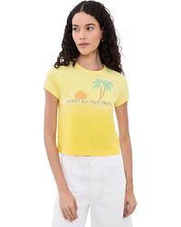 Mother - The Itty Bitty Ringer Tee, Desert Sun Palm - Lyst