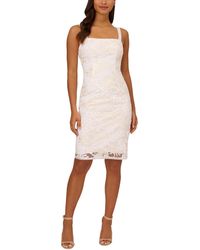 Adrianna Papell - Sequined Knee-length Sheath Dress - Lyst