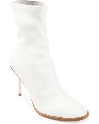 Journee Collection - Gizzel Almond Toe Stiletto High Ankle Booties - Lyst