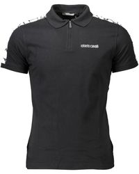 Roberto Cavalli - Men's Half Zip Polo T-shirt - Lyst